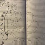 Hand-drawn sketch on paper showing curved, flowing lines forming an abstract pattern that embodies holographic principles where each element reflects the whole."