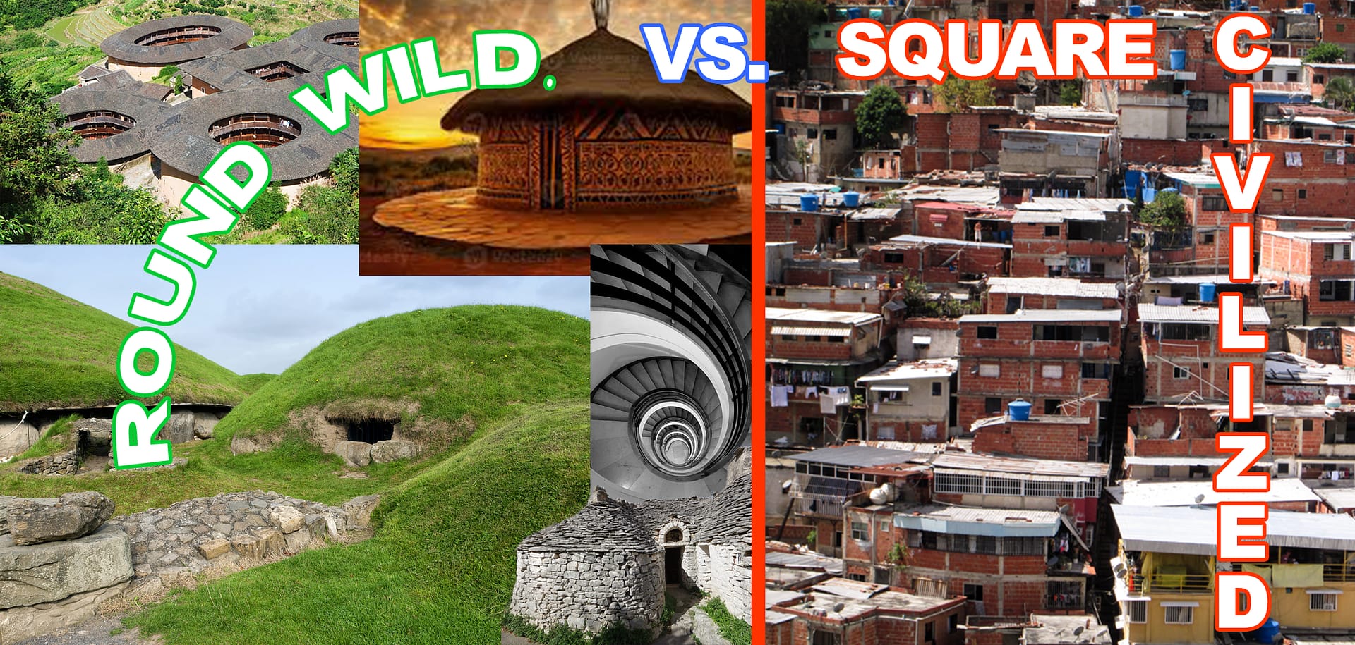 Arquitectura Redonda vs Cuadrada