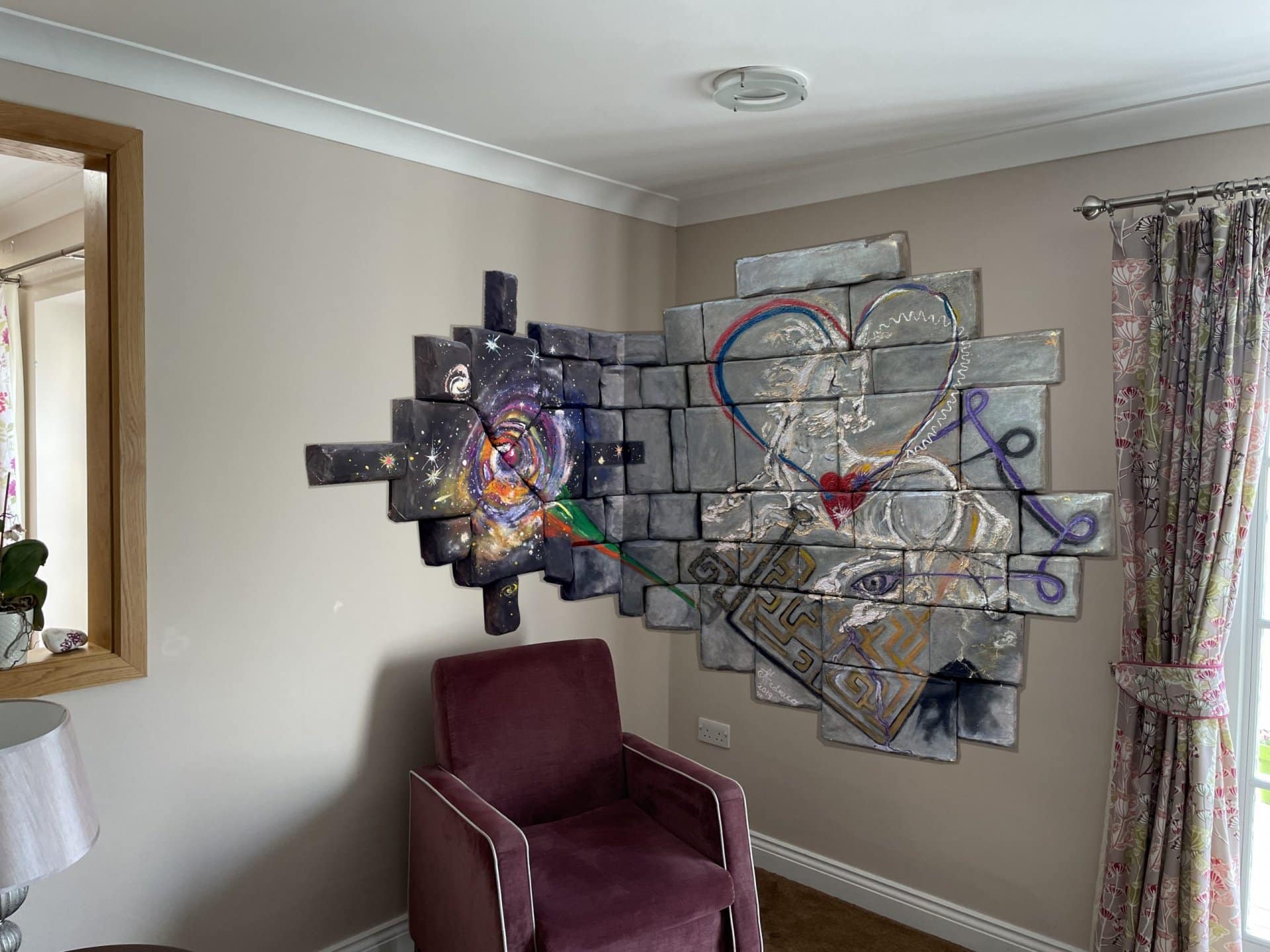 Thriving Society Curvism modular art horse cosmic community seven life experiences curved corner installation stardust connection