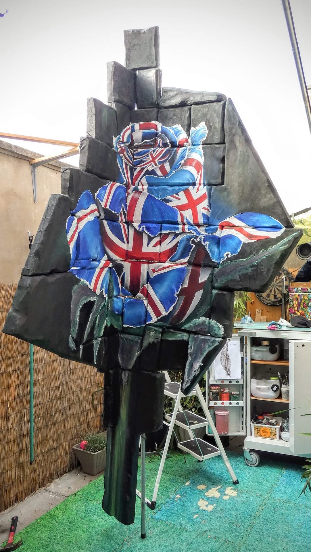 Rosa Britannica quantum Curvism modular artwork British flag petals Birmingham Museum epiphany flexible canvas installation